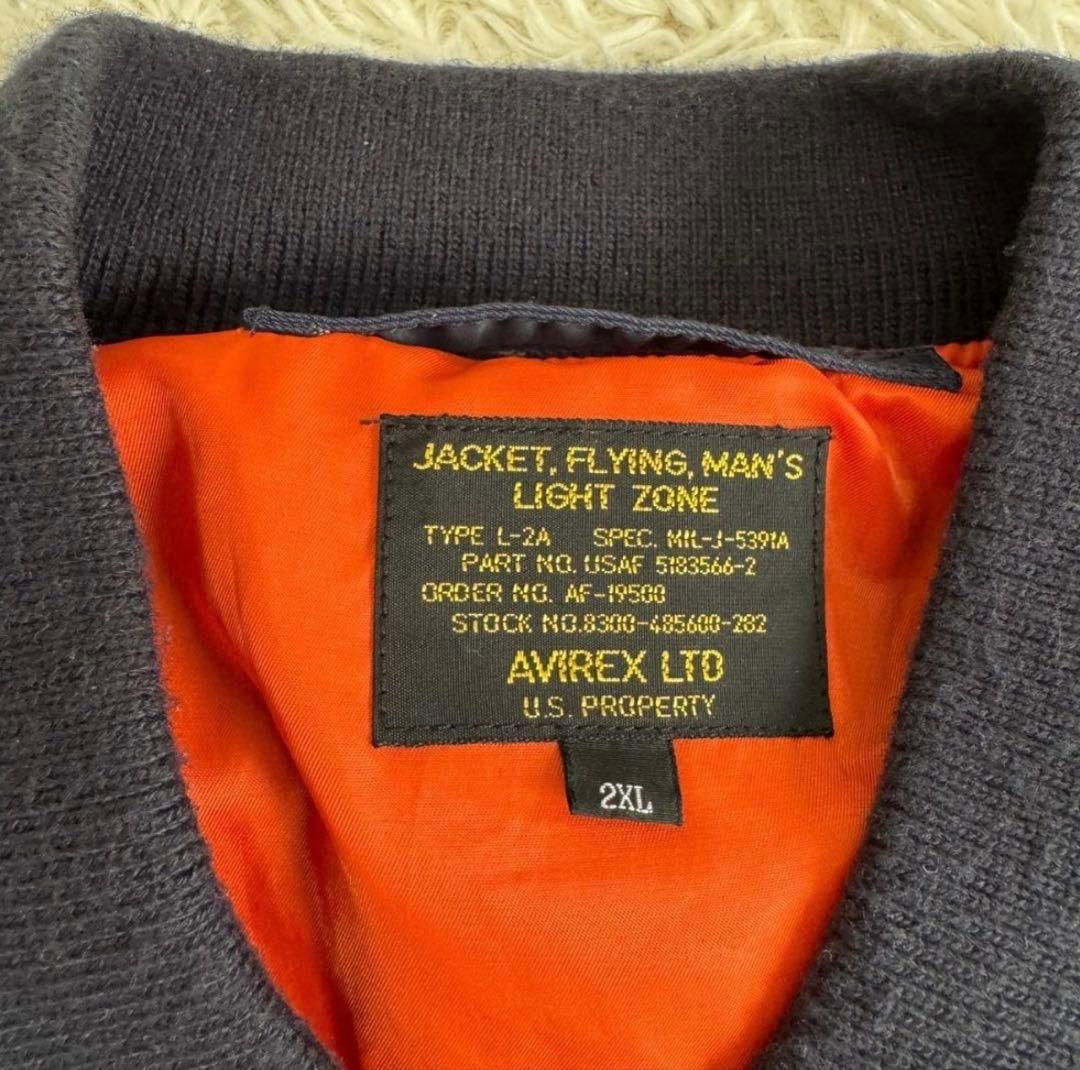 AVIREX USA ネイビー MA-1ジャケット