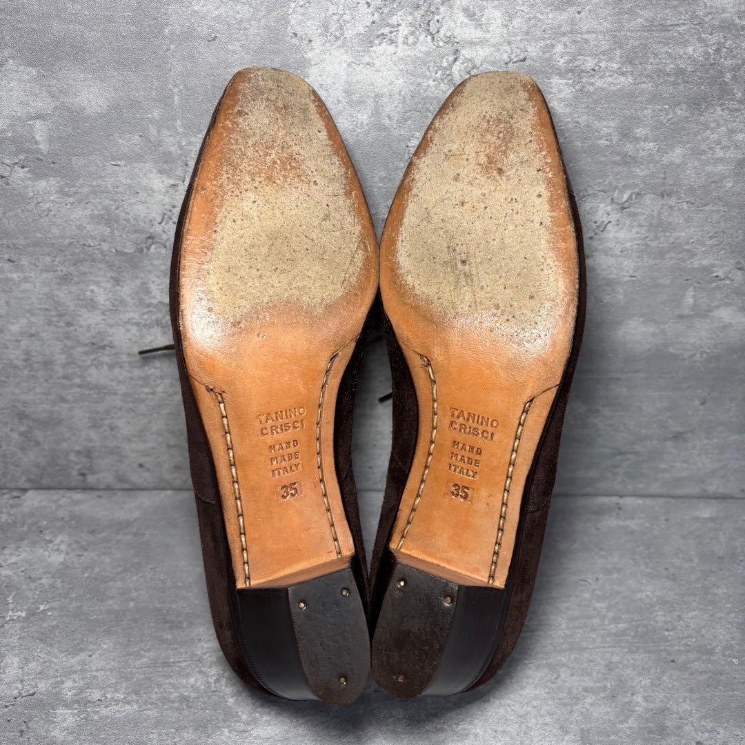 極美品✨TANINO CRISCI 本革 スエード×クロコ レースアップシューズ