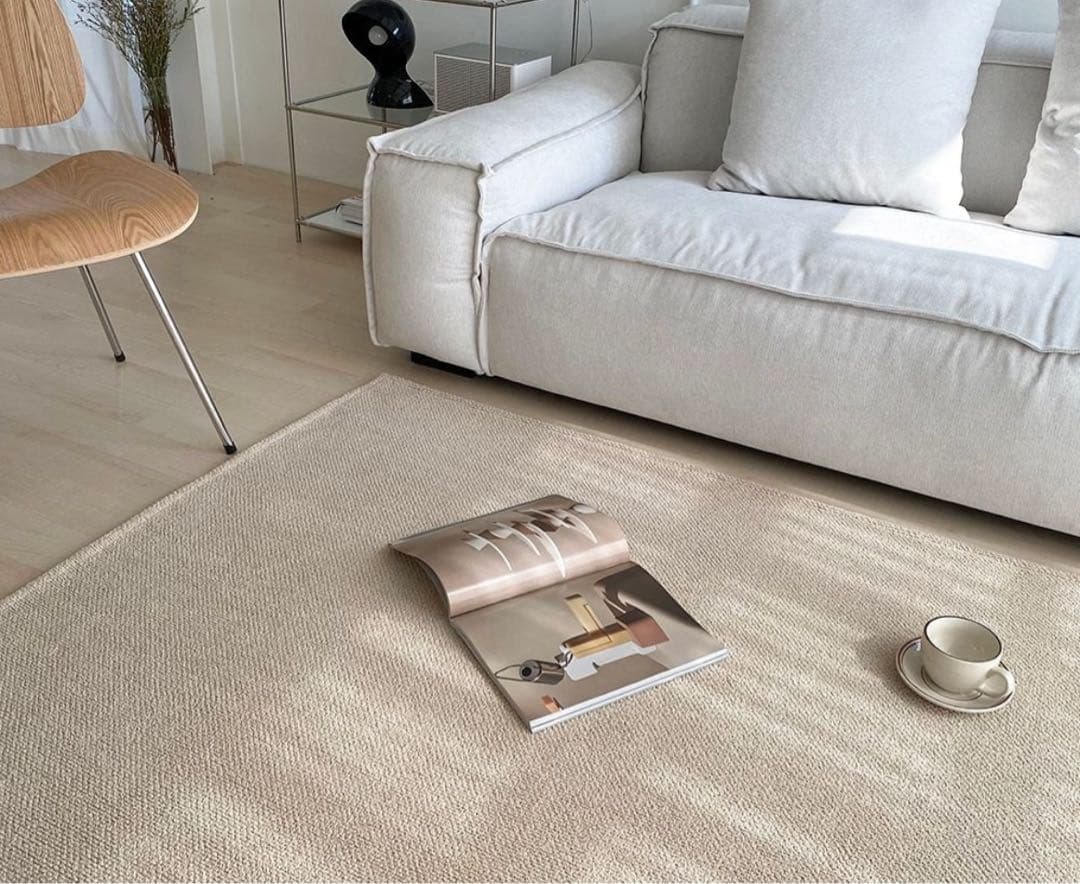 ラグ　ベージュ ラグ カーペット 絨毯 長方形 四角 130 190 リビング 寝室 シンプル