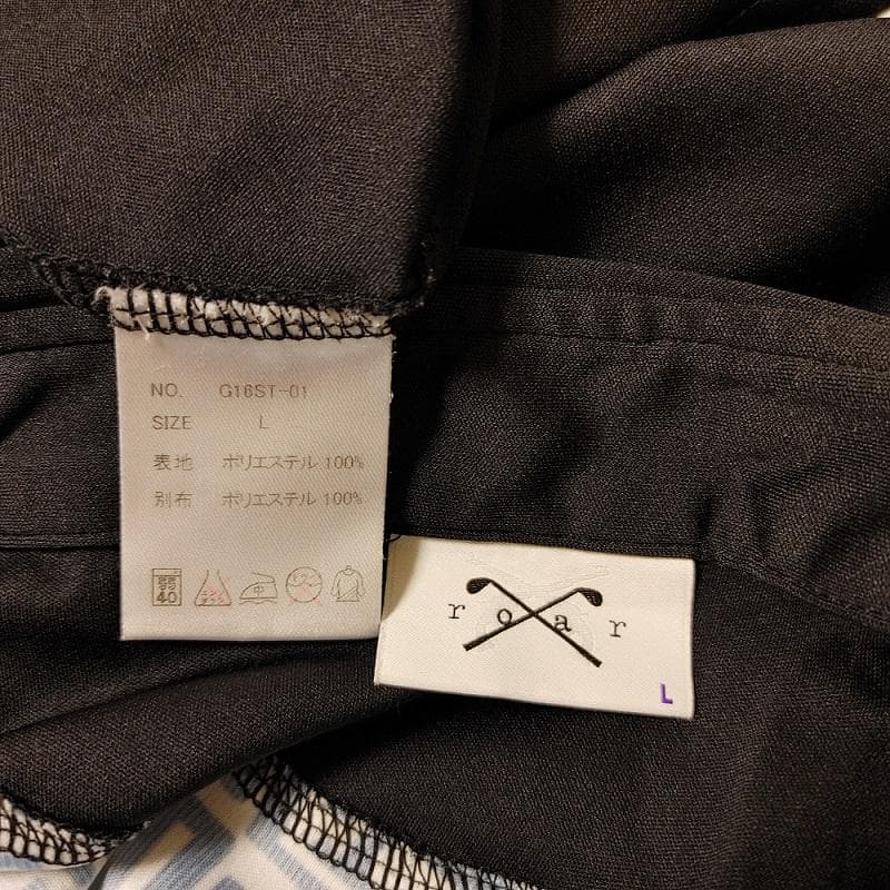 roar★L 黒★定価18700円 ロアー 3D 半袖ポロシャツ ゴルフウエア