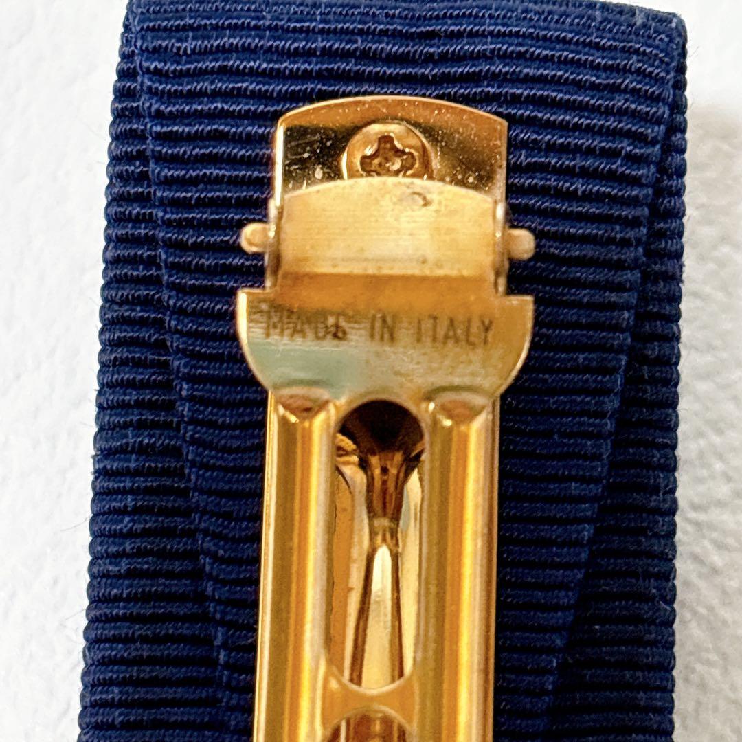 サルヴァトーレフェラガモ ヴァラリボン バレッタ ゴールド ブルー