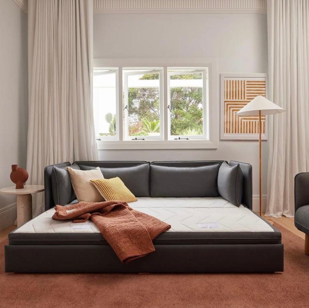 コアラソファーベッド BOXY ダークグレー 3人掛け