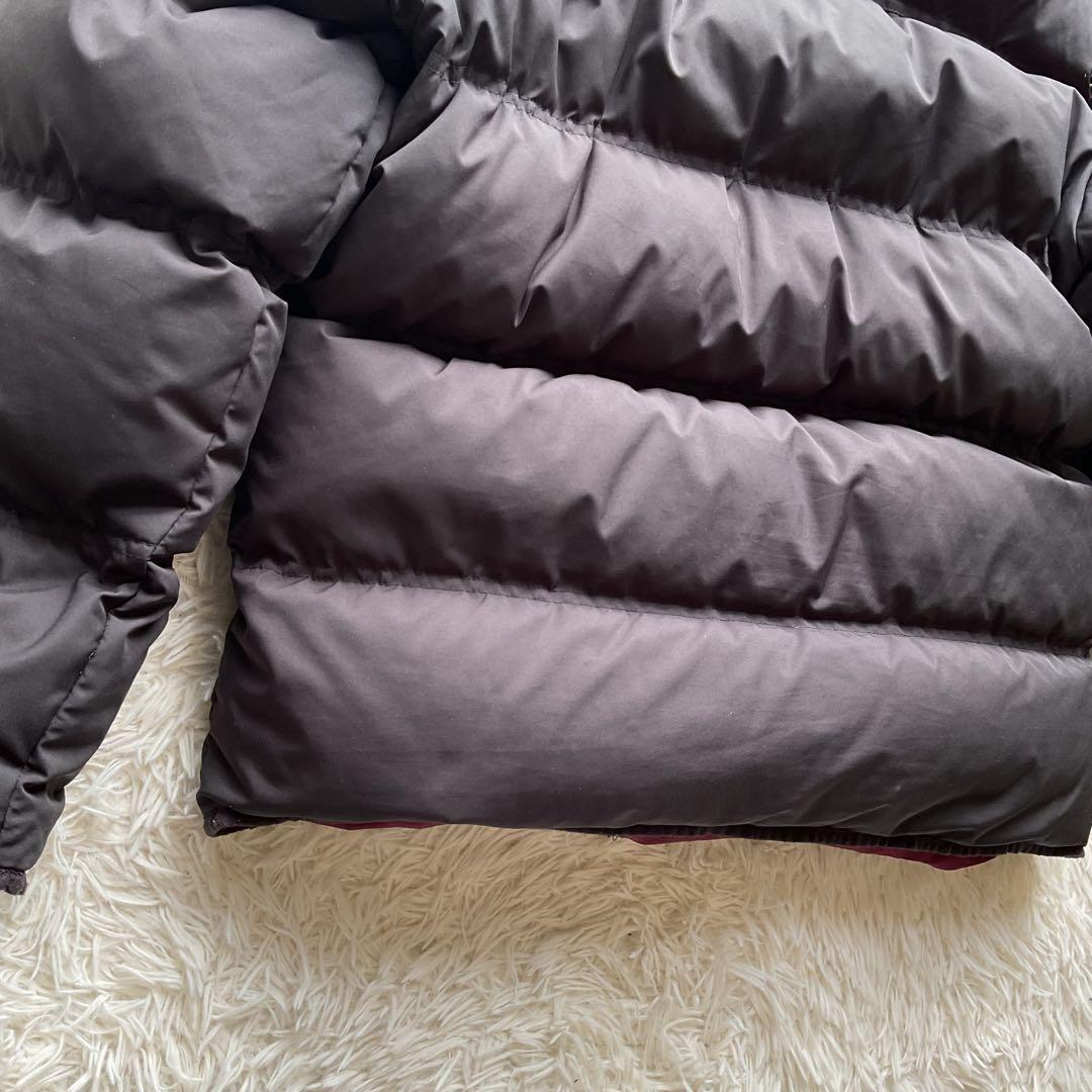 美品✨00s NIKE リバーシブル　ダウンジャケット　黒×えんじ　L 刺繍ロゴ