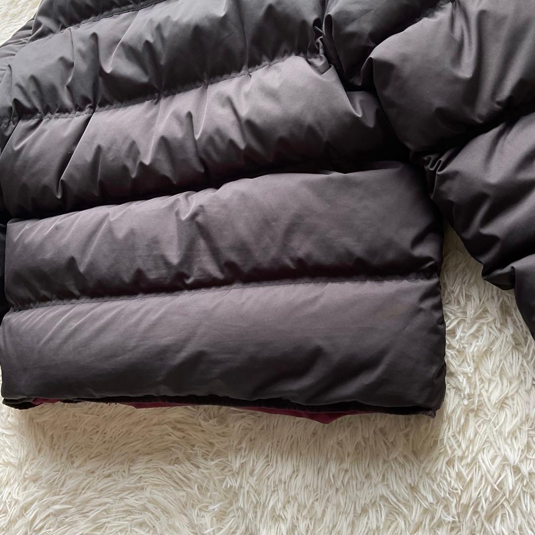 美品✨00s NIKE リバーシブル　ダウンジャケット　黒×えんじ　L 刺繍ロゴ