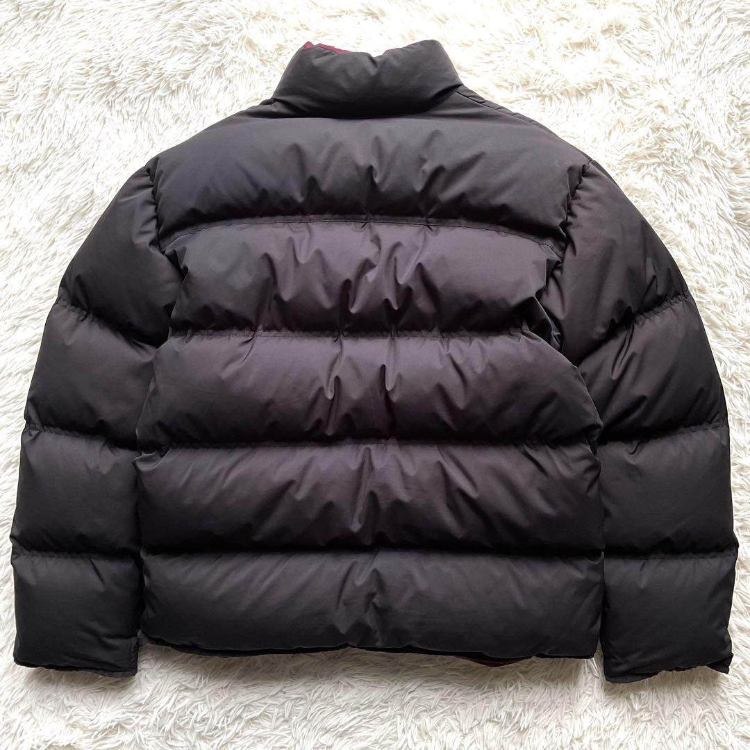 美品✨00s NIKE リバーシブル　ダウンジャケット　黒×えんじ　L 刺繍ロゴ