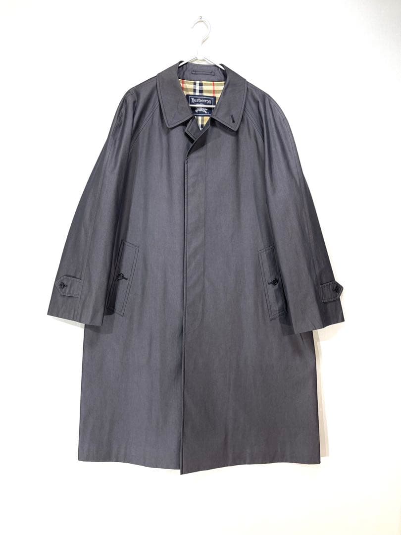 603 OLD Burberrys 上質 サテン地 ステンカラー コート 175