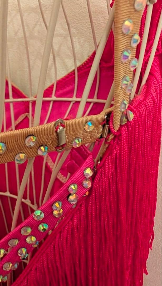 お値下】美品 ピンクラテンドレス M〜L