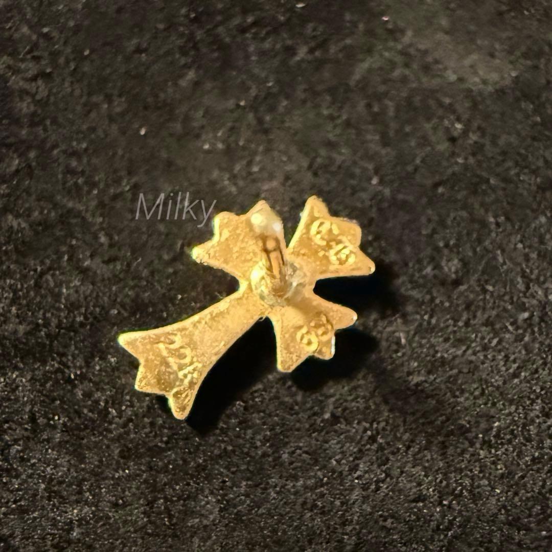 ハイ　【正規店購入】クロムハーツ CHクロスベビーファットスタッドピアス