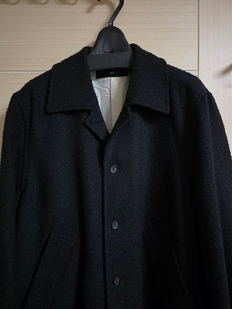 MBハイエンド エアリーカルゼツイードコート ブラックLサイズ