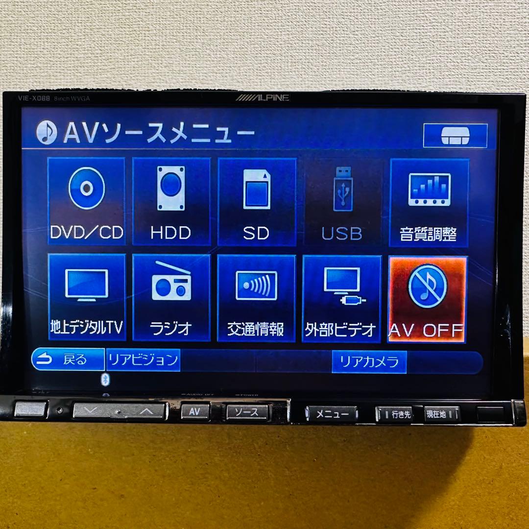 アルパイン カーナビゲーションVIE-X088 Bluetooth DVD SD