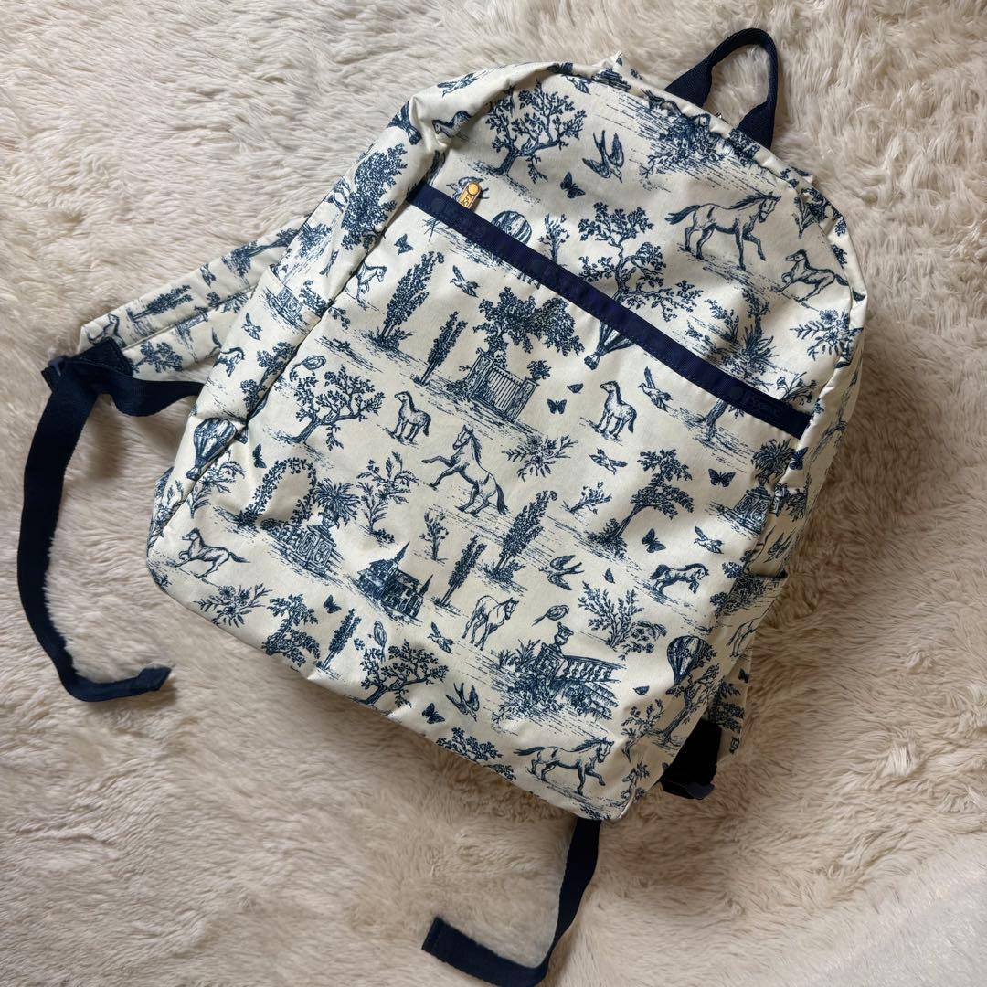 ほぼ未使用 レスポートサック トワルドジュイガーデン リュックサック 希少