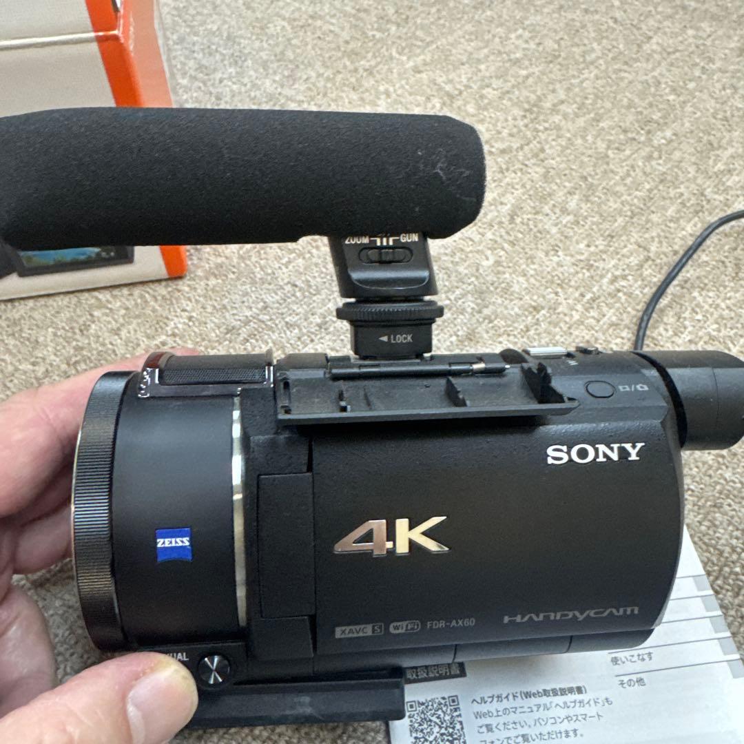 SONY ソニー FDR-AX60 4K 箱と説明書とハンディ１台箱なしセットで