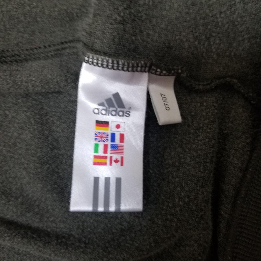 【adidas】オリーブグリーン/カーキ ベロア ジャージ セットアップ M