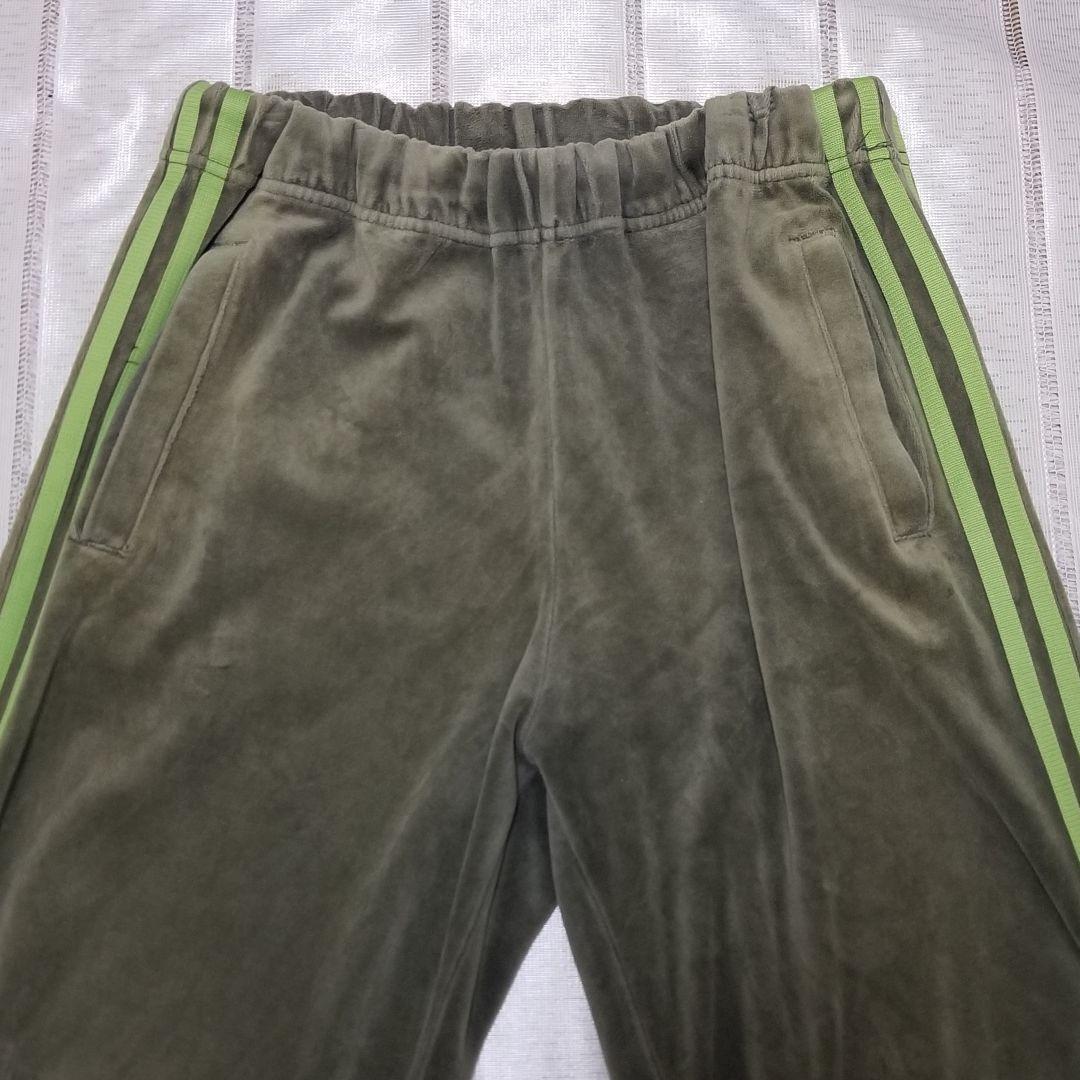 【adidas】オリーブグリーン/カーキ ベロア ジャージ セットアップ M