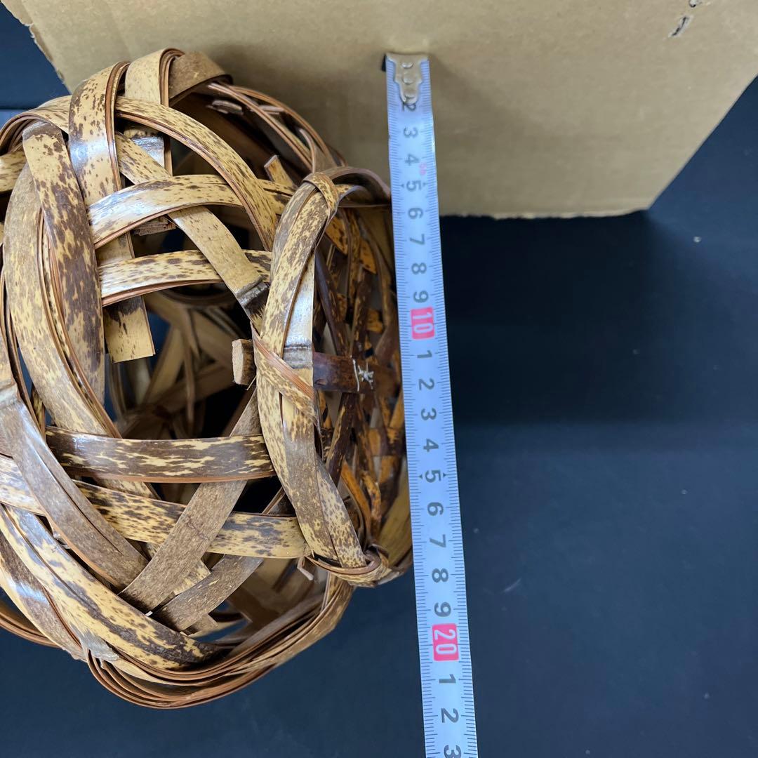 竹籠花入れ 在銘 田辺一竹斎 花籠 花器 竹細工 竹かご 一竹斎 - メルカリ