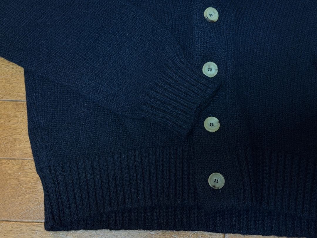 ANDERSON & SHEPPARD ショールカラーカーディガン ネイビー