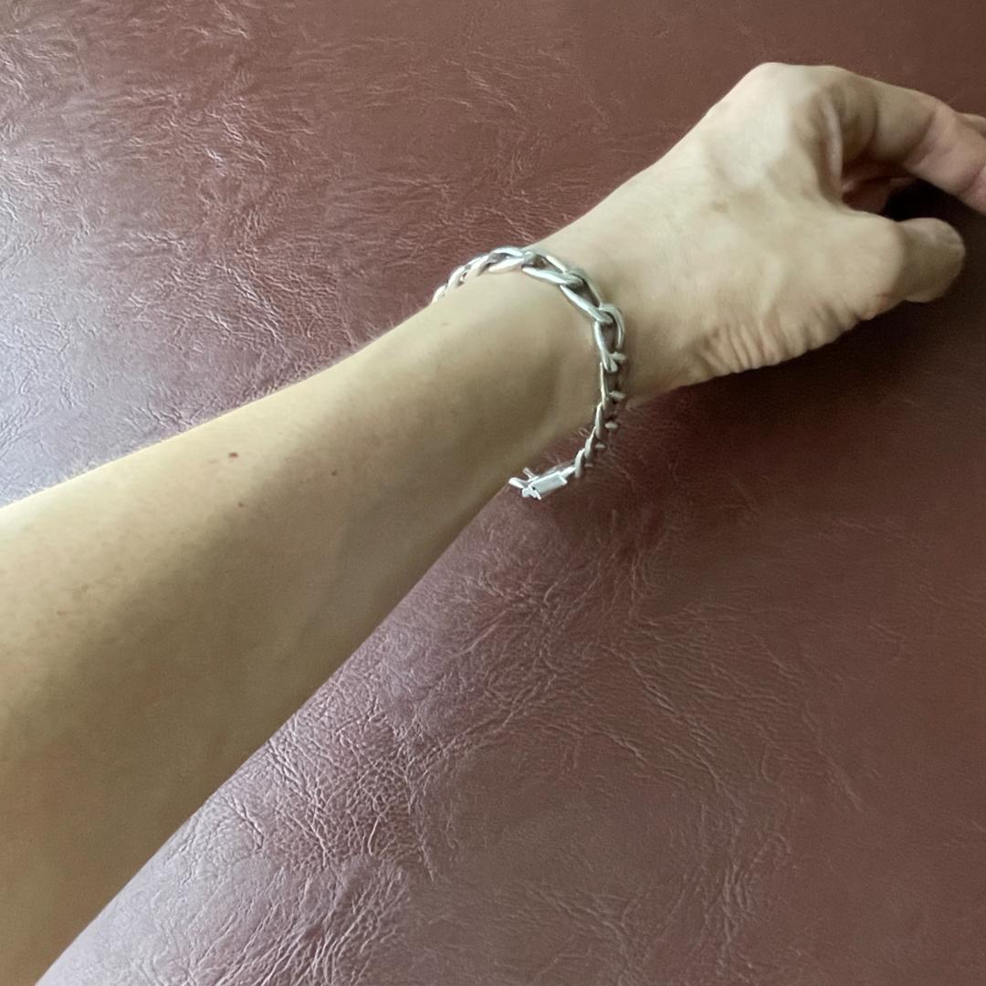 ヴィンテージ ブレスレット メンズ メキシコ製 シルバー925 カーブチェーン