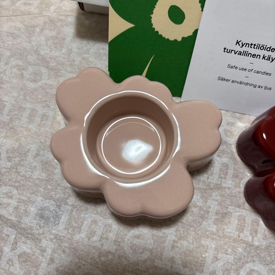 新品　マリメッコ　ウニッコ　ティーライトホルダー