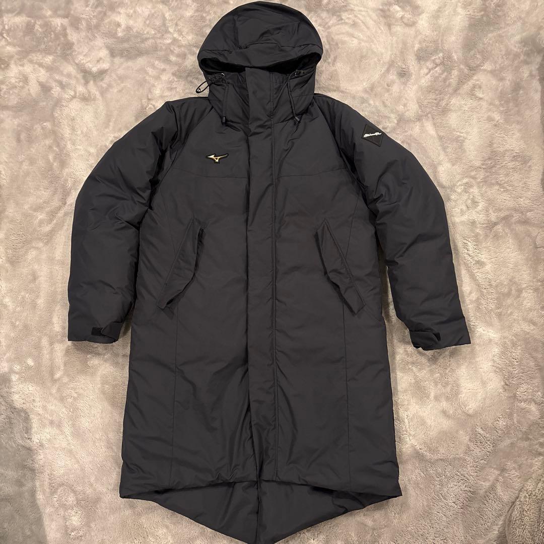 ミズノプロ ブレスサーモロングダウンコート ブラック O - メルカリ