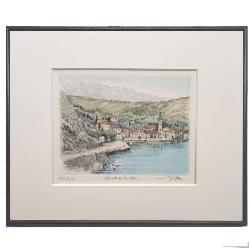 ☆織田義郎☆「Lakeside」銅版画+手彩 185/200 - メルカリ