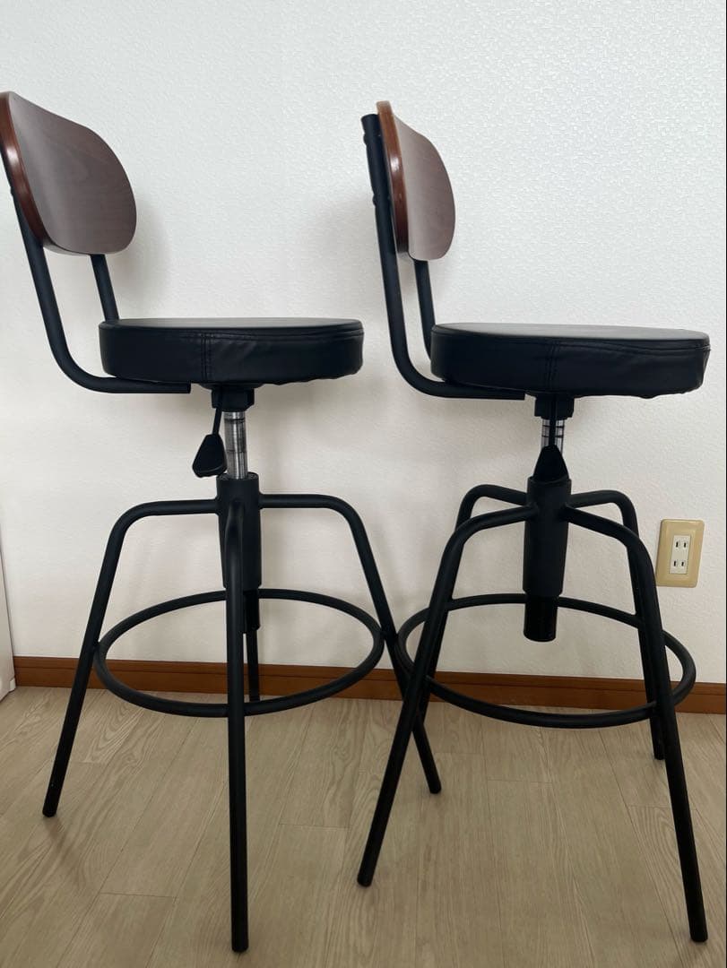 【ノリノリ】 カウンターチェア ハイチェアー2脚セット