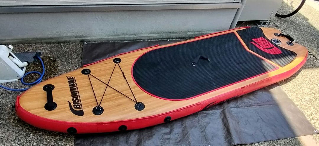 BISONWAVE　BW SUP294ワイド　ウッドレッド BW SUP294ワイド - バイソンウェーブ｜釣り用ゴムボート・フローター