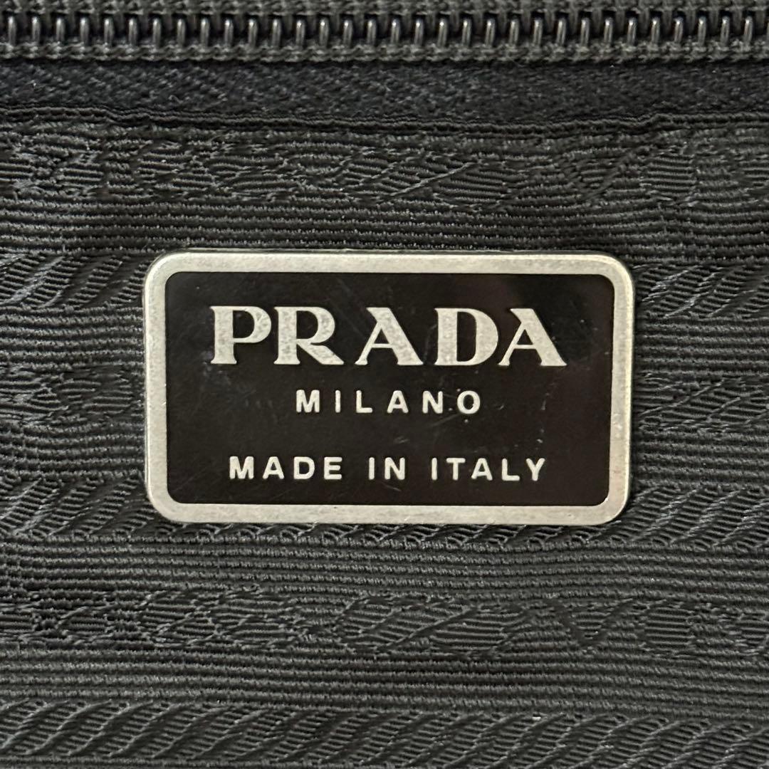 PRADA リュック 三角ロゴ ナイロン テスート レザー 黒 ブラック 巾着型