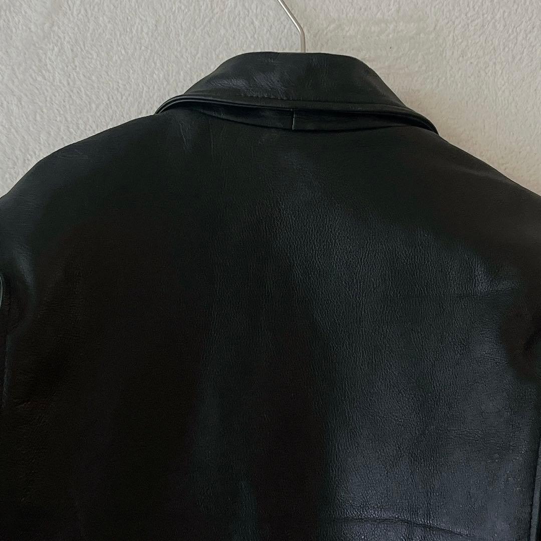HORN WORKS シングルライダースジャケット レザー 本革 黒 サイズL