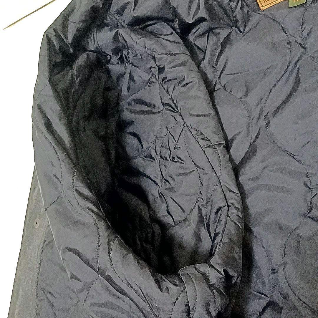 00s★2XL　ティンバーランド　レザー×メルトン　刺繍デカロゴ　スタジャン　黒