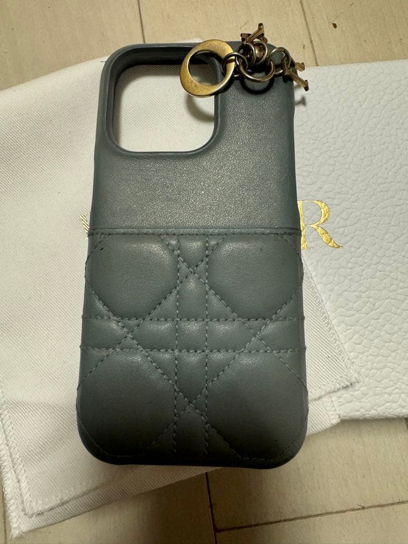 DIOR iPhone15pro 携帯ケース　ブルー