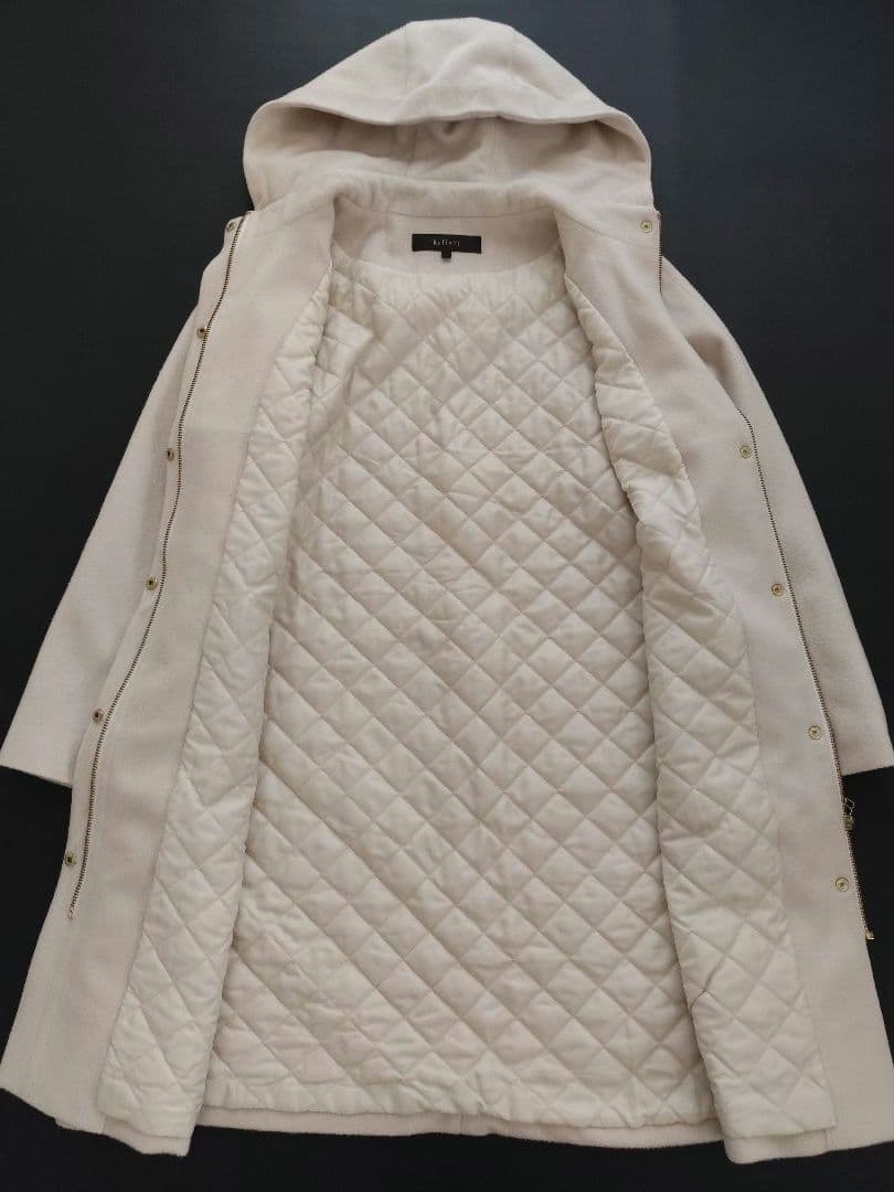 Reflect リフレクト 裏キルト ウール フーディー コート L