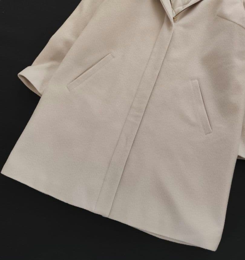 Reflect リフレクト 裏キルト ウール フーディー コート L