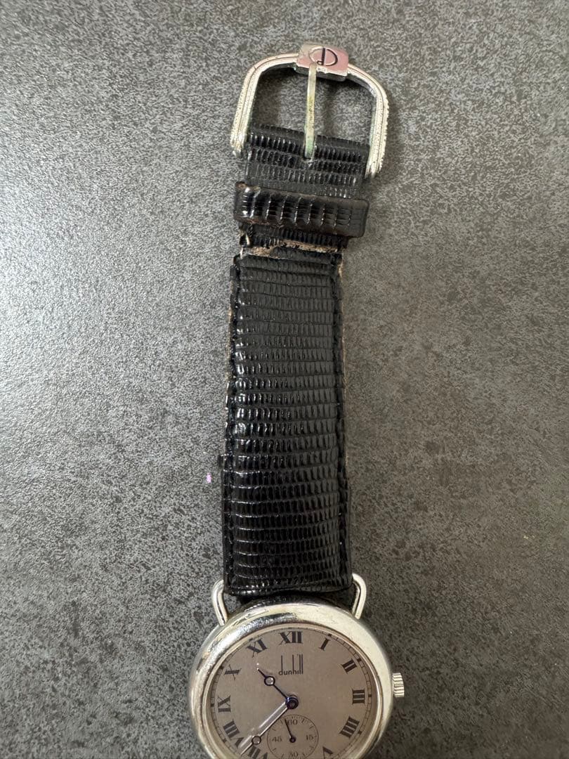 ダンヒル センテナリー スモールセコンド 手巻き SS/レザー腕時計 動作