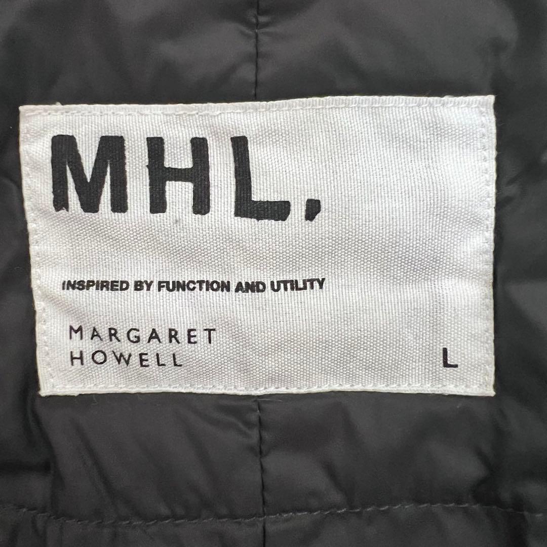 『MHL.』　モッズコート　ダウンジャケット　フード　上品　ネイビー　【L】