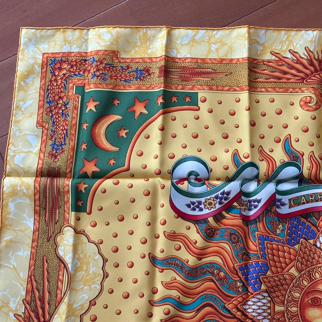 HERMÈS エルメス スカーフ カレ90 今日一日を楽しむ シルク