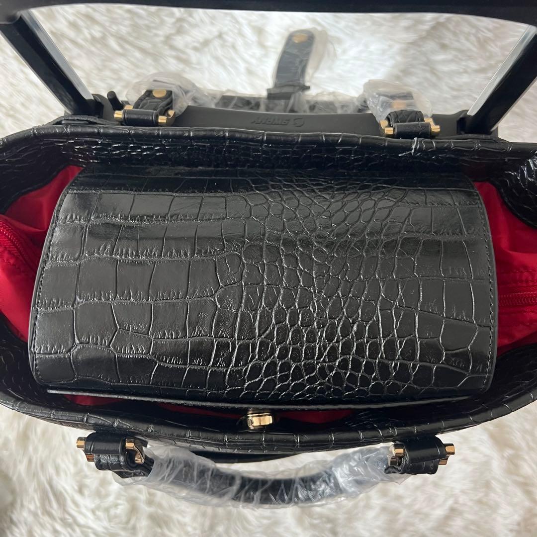 【新品未使用】SWANY スワニー キャリー クロコ型押し 黒 ４輪 Lサイズ