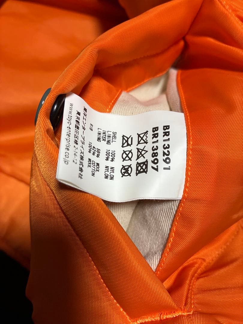 バズリクソンズ　ma-1 サイズs