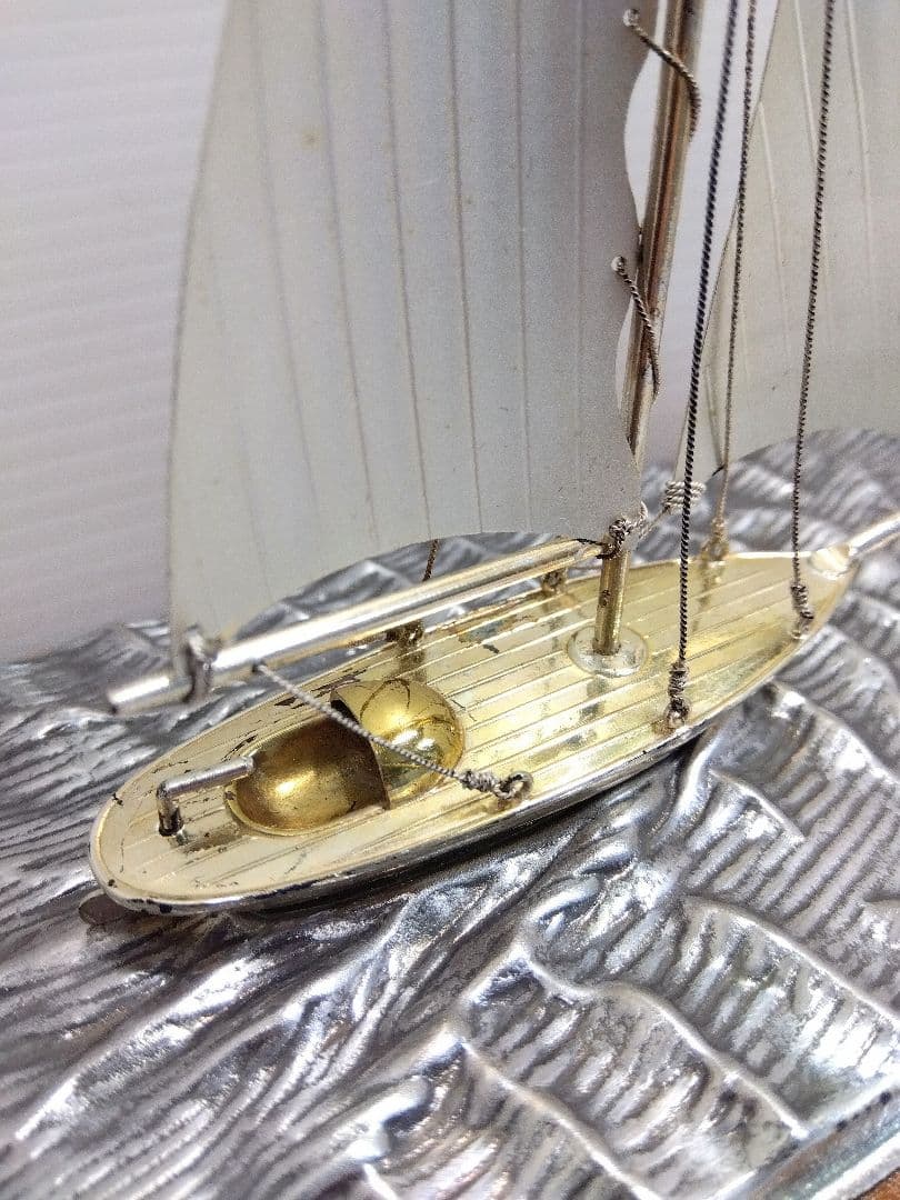 純銀SILVER985 武比古 7号(スループ)ヨット 置物 TAKEHIKO - メルカリ