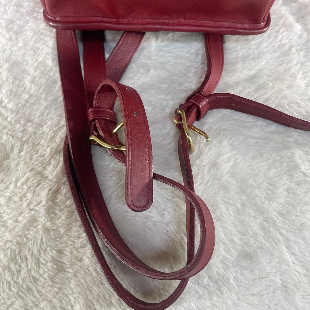 【美品】OLD COACH オールドコーチ リュック 赤 ターンロック USA製