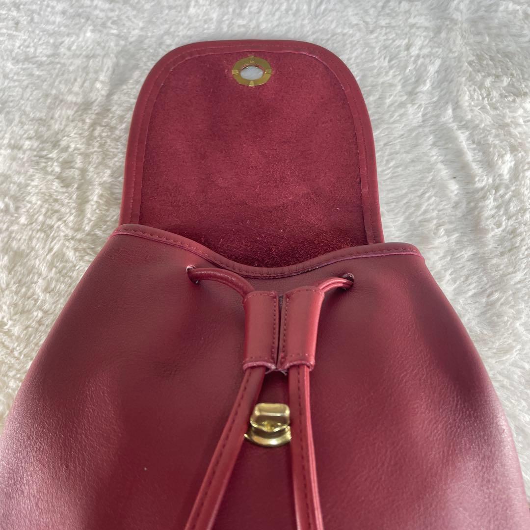 【美品】OLD COACH オールドコーチ リュック 赤 ターンロック USA製