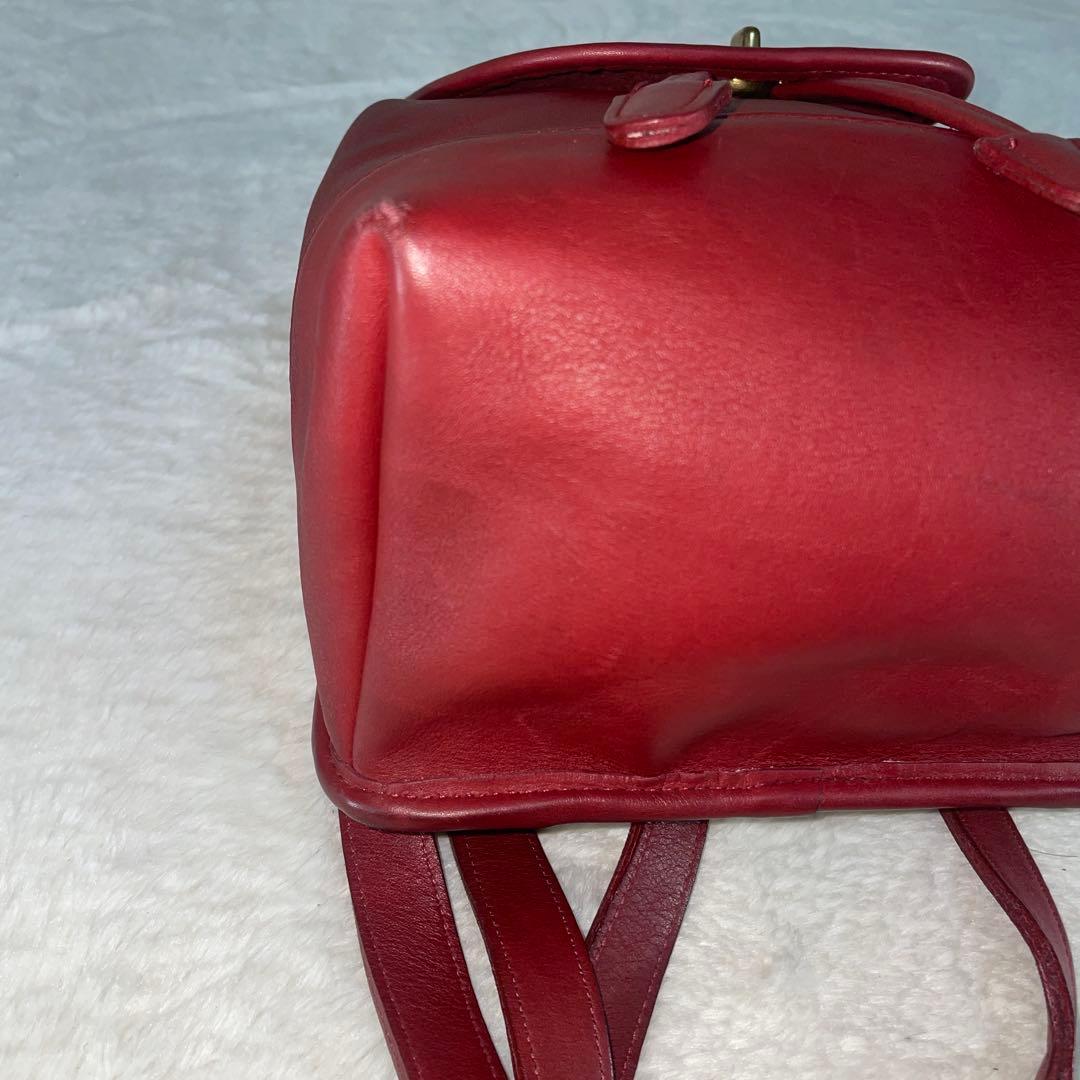 【美品】OLD COACH オールドコーチ リュック 赤 ターンロック USA製