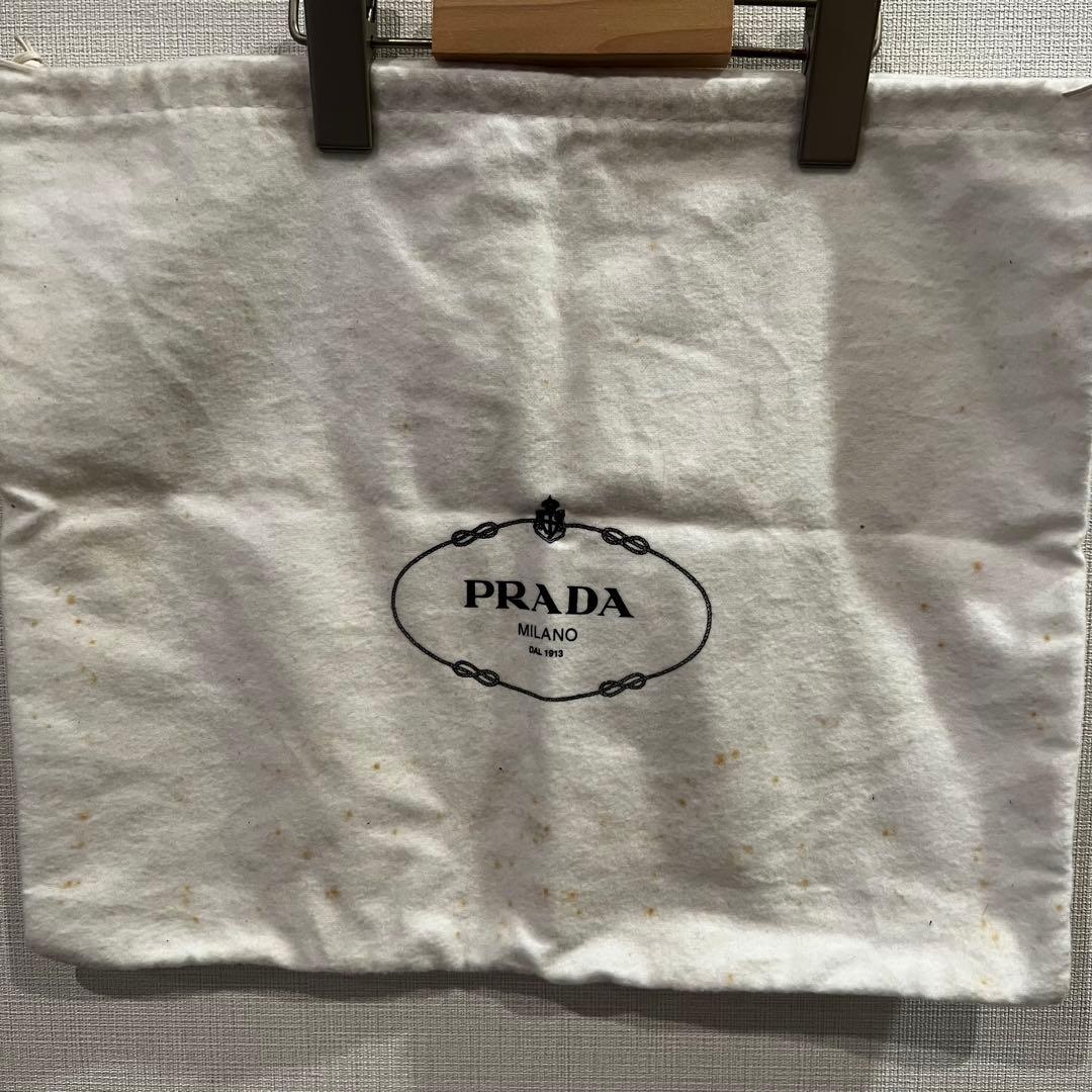 美品　プラダ リュック ナイロン レザー 三角ロゴ ベージュ　袋付き