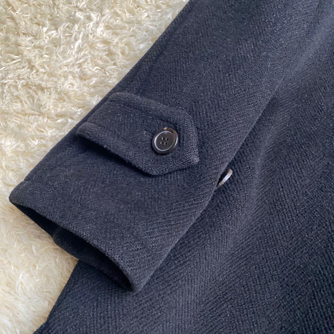 希少】HERMES エルメス ダッフルコート ヴィンテージ 50 ブラック 黒