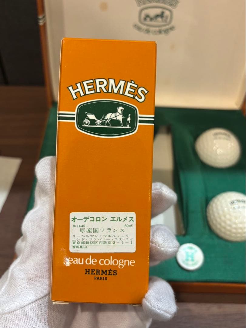 HERMÈS eau de cologne ゴルフボール　3点セット　エルメス