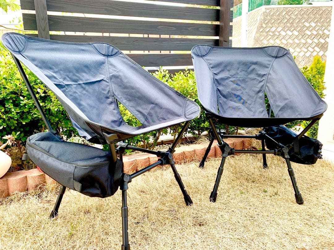 2個セット　ハイ/ロー高さ切替可能2WAYアウトドアチェア　コンパクト収納