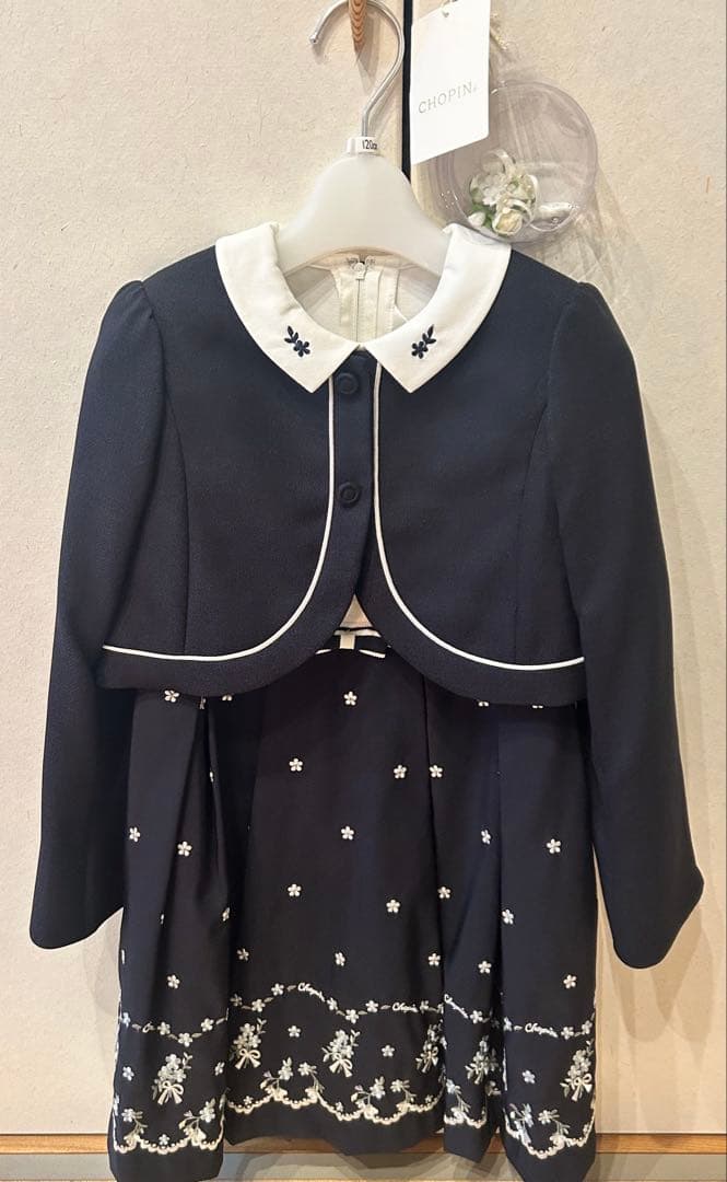 美品⭐︎120 CHOPINショパン　フォーマル３点セット ワンピース　入学式