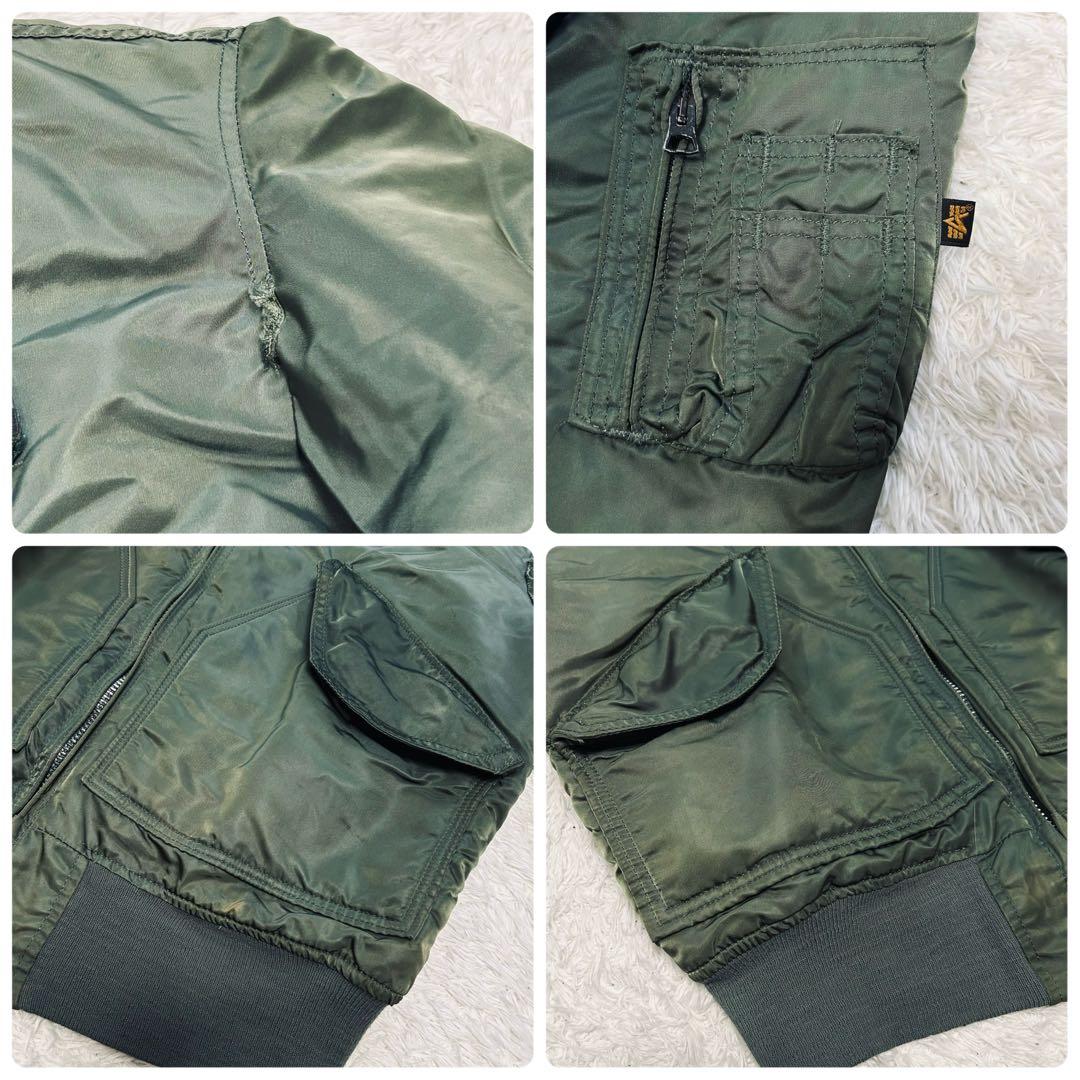 希少 90s ALPHA CWU-45 USA製 フライトジャケット ベルクロ