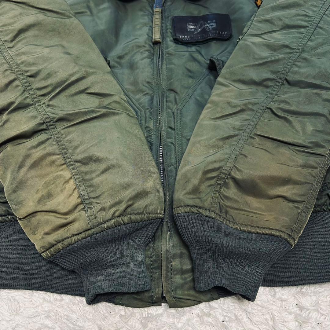 希少 90s ALPHA CWU-45 USA製 フライトジャケット ベルクロ