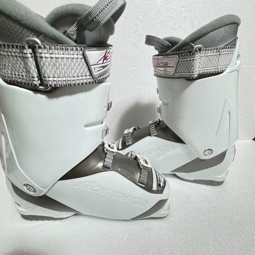 25cm Nordica スキーブーツ 295mm ホワイト/グレー/ピンク