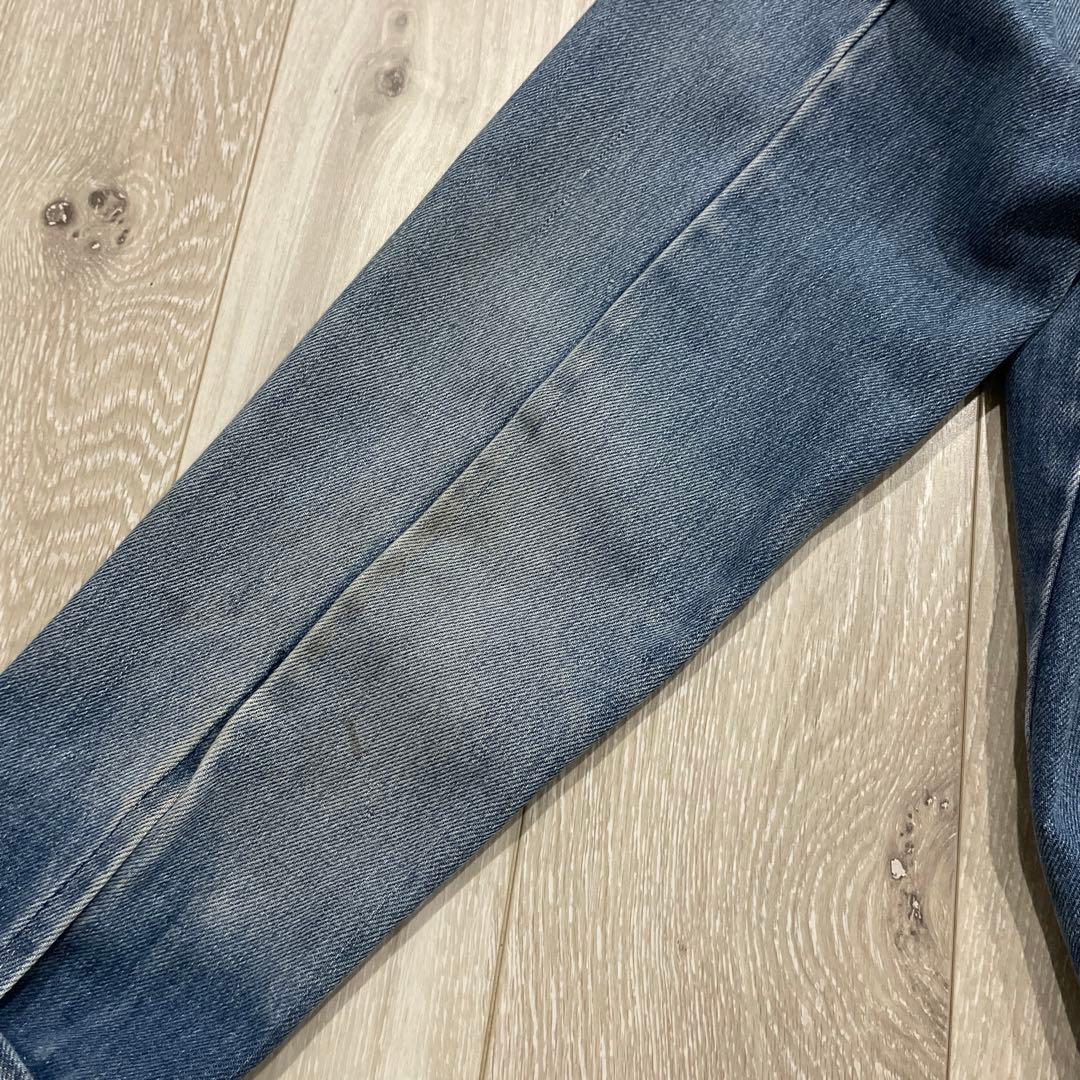 70s unknown ストア系 3rdタイプ デニムジャケット 縦落ち XL